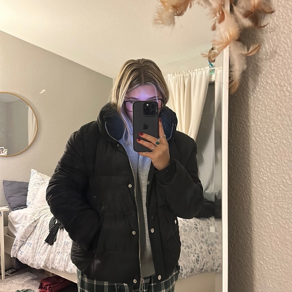 Black Puffer Winter Jacket